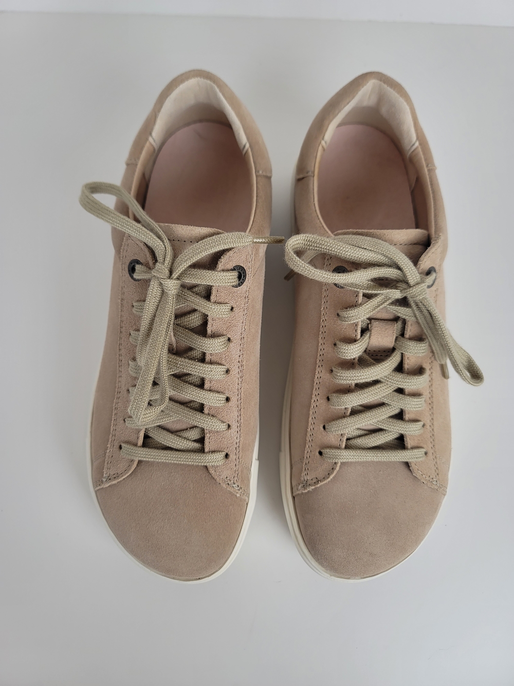 Birkenstock Bend Low Suede Leather Tan Taupe Brown Sneaker US L8, M6 Narrow Fit - Picture 4 of 11